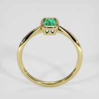 0.47 Ct. Emerald Ring, 18K Yellow Gold 3