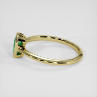 0.47 Ct. Emerald Ring, 18K Yellow Gold 4