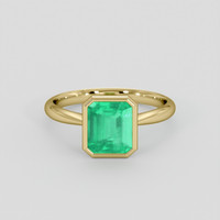 2.23 Ct. Emerald Ring, 18K Yellow Gold 1