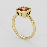 2.44 Ct. Brown Tourmaline Ring, 18K Yellow Gold 2