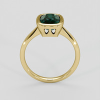 3.05 Ct. Bluish Green Sapphire Ring, 18K Yellow Gold 3