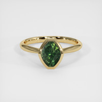1.84 Ct. Green Sapphire Ring, 18K Yellow Gold 1