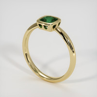 0.83 Ct. Green Sapphire Ring, 18K Yellow Gold 2
