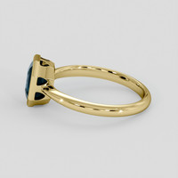 2.15 Ct. Bluish Green Sapphire Ring, 18K Yellow Gold 4