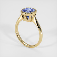 3.02 Ct. Violet Sapphire Ring, 18K Yellow Gold 2