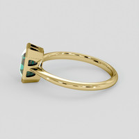 1.66 Ct. Bluish Green Sapphire Ring, 18K Yellow Gold 4