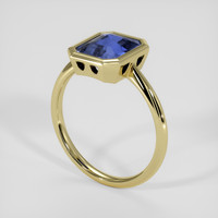 2.56 Ct. Blue Sapphire Ring, 18K Yellow Gold 2