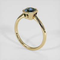 1.62 Ct. Greenish Blue Sapphire Ring, 18K Yellow Gold 2