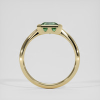 1.01 Ct. Bluish Green Sapphire Ring, 18K Yellow Gold 3