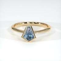 0.71 Ct. Sapphire Ring, 18K Yellow Gold 1