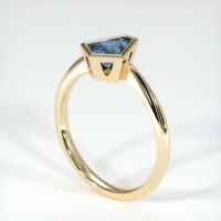 0.71 Ct. Sapphire Ring, 18K Yellow Gold 2