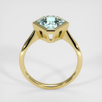 2.44 Ct. Greenish Blue Sapphire Ring, 18K Yellow Gold 3