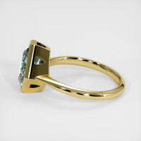 2.44 Ct. Greenish Blue Sapphire Ring, 18K Yellow Gold 4