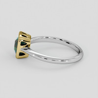1.53 Ct. Bluish Green Sapphire Ring, 18K Yellow & White 4
