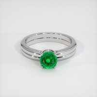 0.94 Ct. Emerald Ring, Platinum 950 1