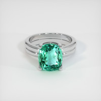 4.09 Ct. Emerald Ring, Platinum 950 1