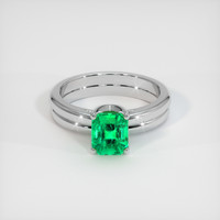 1.36 Ct. Emerald Ring, Platinum 950 1