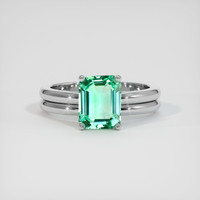 1.59 Ct. Emerald Ring, Platinum 950 1