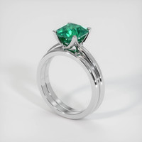 2.09 Ct. Emerald Ring, Platinum 950 2