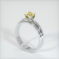 0.81 Ct. Yellow Sapphire Ring, 10K White Gold 2