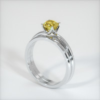 0.81 Ct. Yellow Sapphire Ring, 10K White Gold 2