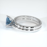 0.71 Ct. Sapphire Ring, 14K White Gold 4