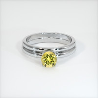 0.80 Ct. Sapphire Ring, 14K White Gold 1