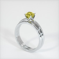0.80 Ct. Sapphire Ring, 14K White Gold 2