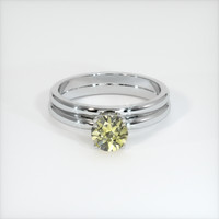 0.87 Ct. Yellow Sapphire Ring, 14K White Gold 1