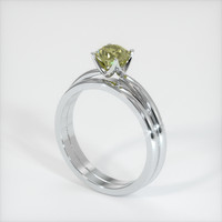 0.87 Ct. Yellow Sapphire Ring, 14K White Gold 2