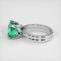 4.09 Ct. Emerald Ring, 18K White Gold 4