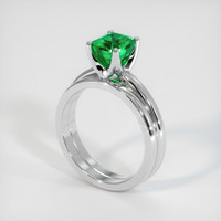 1.36 Ct. Emerald Ring, 18K White Gold 2