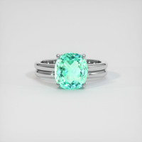 3.26 Ct. Emerald Ring, 18K White Gold 1