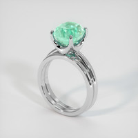 3.26 Ct. Emerald Ring, 18K White Gold 2