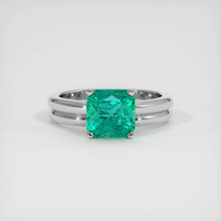 2.09 Ct. Emerald Ring, 18K White Gold 1
