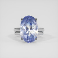 13.97 Ct. Bi Color Sapphire Ring, 18K White Gold 1
