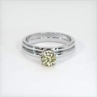 0.79 Ct. Sapphire Ring, 18K White Gold 1
