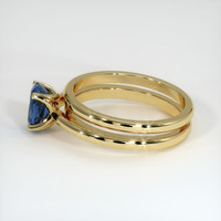 0.97 Ct. Blue Sapphire Ring, 14K Yellow Gold 4