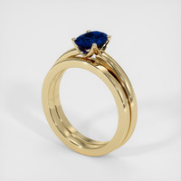 0.70 Ct. Sapphire Ring, 14K Yellow Gold 2