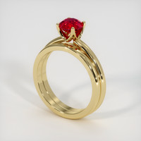 1.32 Ct. Ruby Ring, 14K Yellow Gold 2