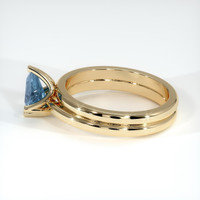 0.71 Ct. Greyish Blue Sapphire Ring, 14K Yellow Gold 4