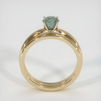 0.74 Ct. Green Sapphire Ring, 14K Yellow Gold 3