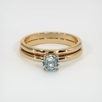 0.68 Ct. Grey Sapphire Ring, 14K Yellow Gold 1