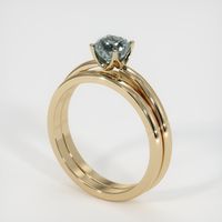 0.68 Ct. Grey Sapphire Ring, 14K Yellow Gold 2