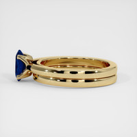 0.70 Ct. Blue Sapphire Ring, 18K Yellow Gold 4