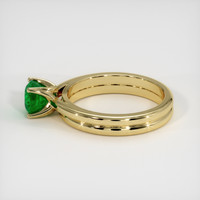 0.94 Ct. Emerald Ring, 18K Yellow Gold 4