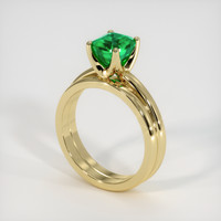 1.36 Ct. Emerald Ring, 18K Yellow Gold 2