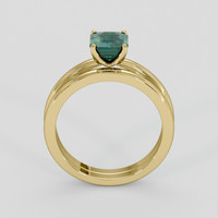 1.77 Ct. Bluish Green Sapphire Ring, 18K Yellow Gold 3
