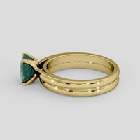 1.77 Ct. Bluish Green Sapphire Ring, 18K Yellow Gold 4
