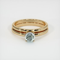 0.76 Ct. Grey Sapphire Ring, 18K Yellow Gold 1